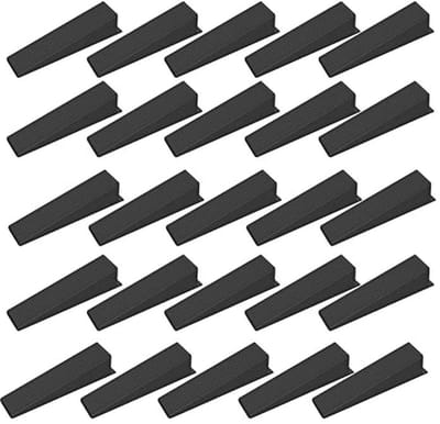 Omheiningspanelen wiggen - Geluidsstoppers en nivellering wiggen voor hekken en tegels (zwart, 20 stuks)