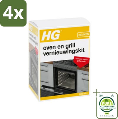 HG Oven & Grill Vernieuwingskit 600 ml - Voordeelverpakking - 4 stuks - Oven schoonmaken - Grill schoonmaken