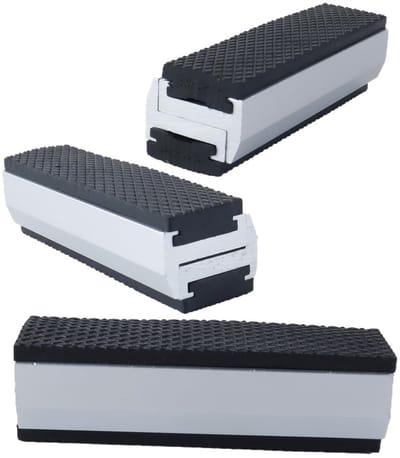 Dailygoods- Bankschroefbekken 100 mm - Vervangende Bekken - Aluminium met Zachte Kunststoflaag - Betrouwbare Grip - Geschikt voor Doe-het-zelvers - Voorkomt Krassen - Bankschroef