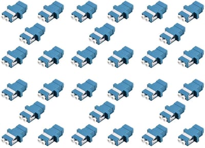 Glasvezel Optiek Adapter - LC Koppeling - Netwerk Verbinding - Duplex Single Mode - 30 Stuks - Blauw