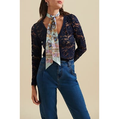 Anne Fontaine Itsas Dark Navy Maat: 40 | Blouses Outlet | Dames | Blauw