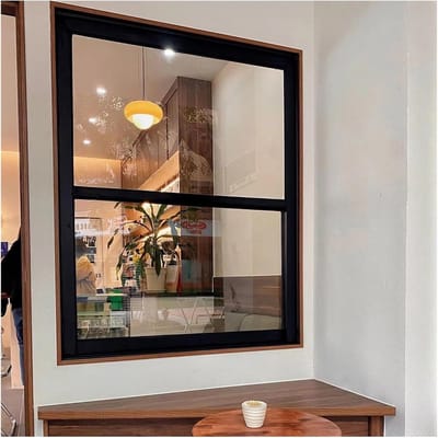 Aluminium Schuiframen - Enkelhangend Raam - Ventilatie en Licht - Gehard Glas - Aanpasbaar Formaat - Aluminium