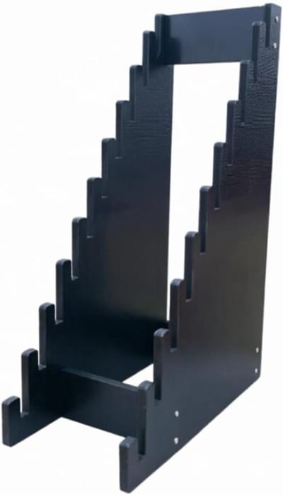 Tegel Displayrek - Staande Monsterhouder - Vloer Presentatie - 10 Lagen Capaciteit - 85x56x28cm - Zwart