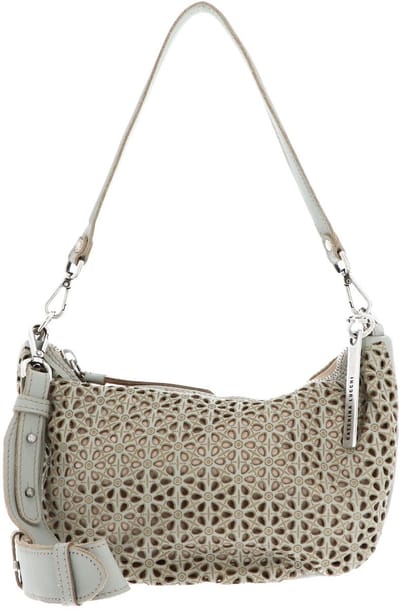 CATERINA LUCCHI Leren Schoudertas Modena Gloria Shoulder Bag V. Salvia Toni Beige Mintgroen