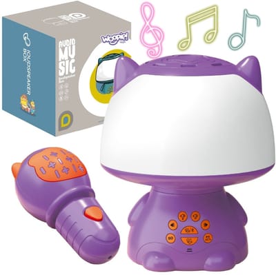 Woopie multifunctionele Rgb-lamp Bluetooth-luidspreker Karaoke stemmodulator SD-kaart Aux paars - UNI