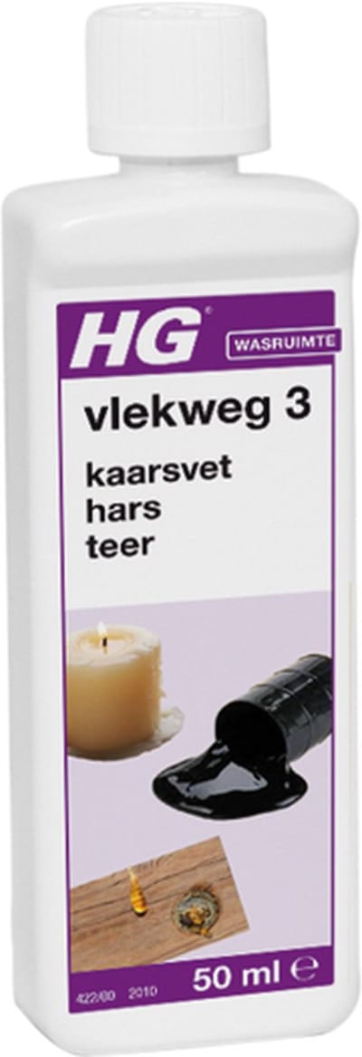 HG vlekweg 3 | textiel vlekken verwijderaar voor kaarsvet, teer en hars - 2 Stuks !