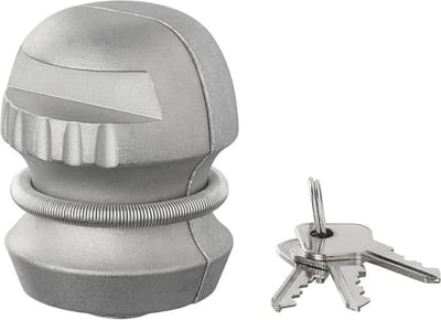 ProPlus Compact Koppelingsslot Ø 50 mm – Voor caravan en aanhanger – Inclusief 2 sleutels – Zilver