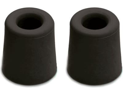 Stoot rubber Deurstopper - 4x - zwart - rubber - 5 x 4 cm - deurbuffer blokje