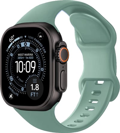 Siliconen Bandje Geschikt voor Apple Watch Ultra 1, 2, 3 (49 mm) Bandje Siliconen - Horloge Band Verstelbaar Polsband - Cactus