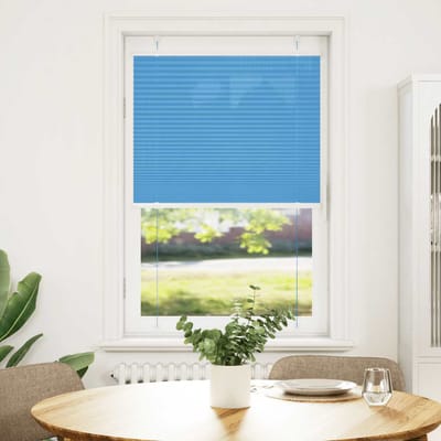 vidaXL - Plissé - rolgordijn - 75x100 - cm - stofbreedte - 74,4 - cm - polyester - blauw