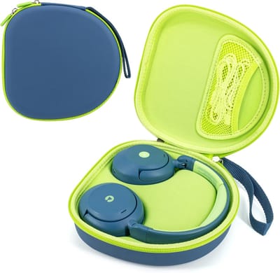 Hoofdtelefoon Case - Draagbare Opbergtas - Veilig Transport - Waterdicht Hard Materiaal - 23x22x7 cm - Blauw