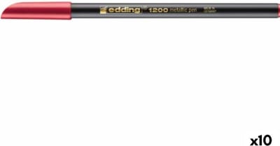 Markeerstift Edding 1200 metaal Rood (10 Stuks)