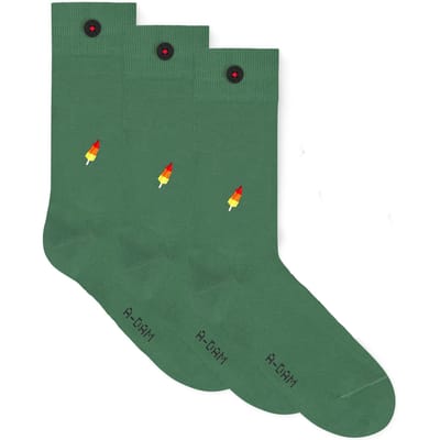 A-DAM  3-pack Casual Socks Male Adam V2 Smoke Pine Maat: 41-46 | Slipjes Outlet | Unisex | Groen