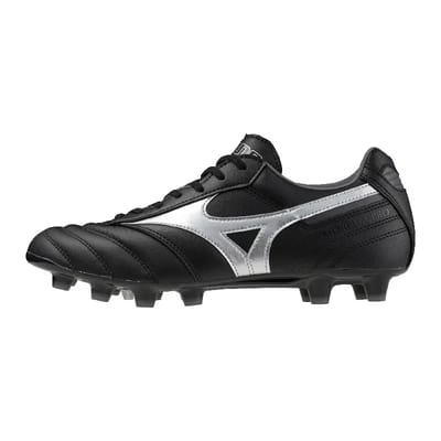 Mizuno - Morelia II Pro Voetbalschoenen - Maat 42 - (FG) Zwart Zilver