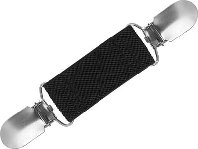 Fako Bijoux - Vestsluiting - Vestclip - Sjaalspeld - Vestklem - Fashion Style - Elastisch - Mouwophouder - Zwart