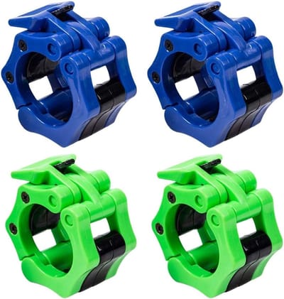 Set van 4 Dumbbell Klemmen, 25 mm, Snelle Ontgrendeling voor Halterstangen, Geschikt voor Krachttraining, Gewichtsschijven en Fitness Dumbbells