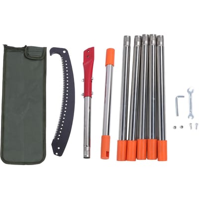 Stoksnoeischaar voor Boomonderhoud Roestvrij Staal 9.5FT Uitschuifbare Boomtrimmer Lange Steel Snoeischaar voor gray
