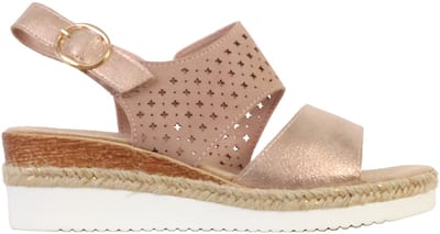 Sandalen met plateauzool en riempje