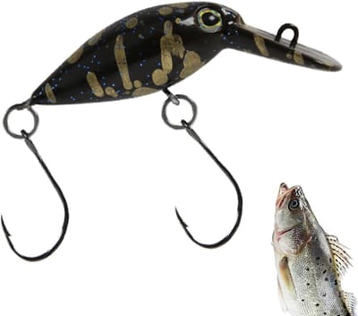 Kunstaas Forel Lokaas - Zwevend Kunstmatig Knikzwaartaart - Vissen Op Baars - Onderwatergeluidssysteem Ratel - 3.3 cm - Blauw