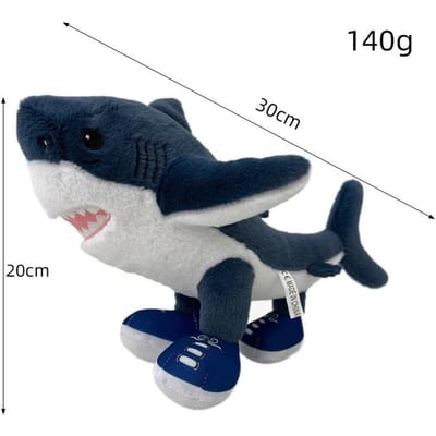 30cm Italiaanse Hersenkronkel Tralalero Tralala Pluche Pop Anime Knuffel Zacht Kussen Kussen Randaccessoire Speelgoed Fans Op Maat Gemaakt Cadeau 30cm gray