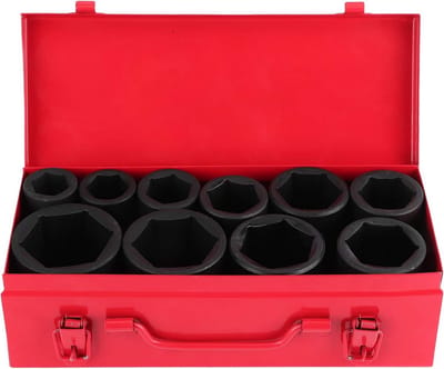 10-Delige Metrische 3/4 Inch Slagdopsleutelset Zeskant Doppenset