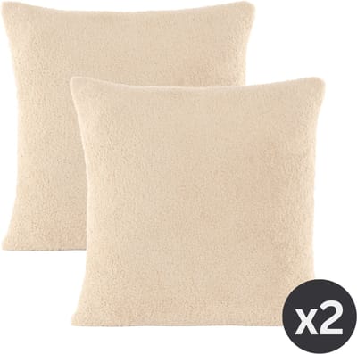 Tiseco - Kussen COCOON (gevuld) - SET/2 - Half fleece - 45x45 cm, beige