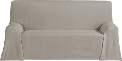 Multifunctionele sprei, afmetingen 130 x 180 cm, voor bank of bed, multifunctionele sprei, linnen, decoratief, voor bank, bed, bankovertrek, licht en elegant