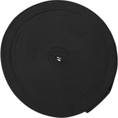 Bande élastique tricotée épaisse, accessoire de couture, collection artisanale pour poignets de vêtements de protection, noir Width 20mm / 0.8in black