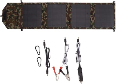 Opvouwbaar Zonnepaneel - Draagbare Oplader - Energie Opwekken - Dubbele USB Poorten - 40 W - Zwart