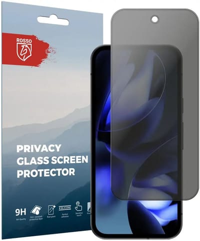 Rosso Privacy Screen Protector Geschikt voor de Google Pixel 9a - 9H Gehard Glas - Case Friendly Tempered Glass - Eenvoudige Installatie