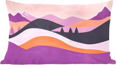 Sierkussens - Kussentjes Woonkamer - 60x40 cm - Abstract - Heuvels - Bomen - Groen