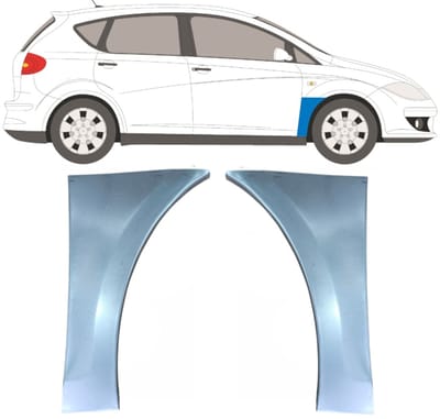 Reparatiepaneel voorspatbord voor Seat Altea 2004-2015 / Links + Rechts / Set