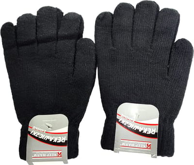 Handschoenen - Unisex - Zwart - Warm - Wol - 2 paar