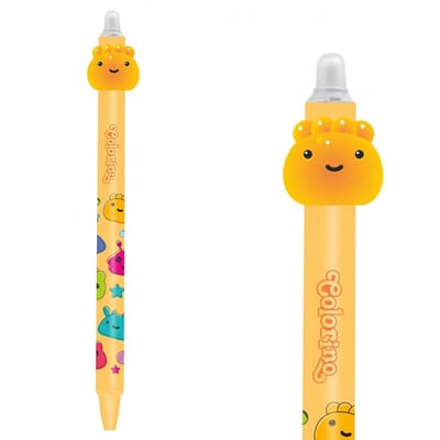 Colorino Jelly Heads Automatische Pen - Geel, Uitwisbaar, 0.5mm
