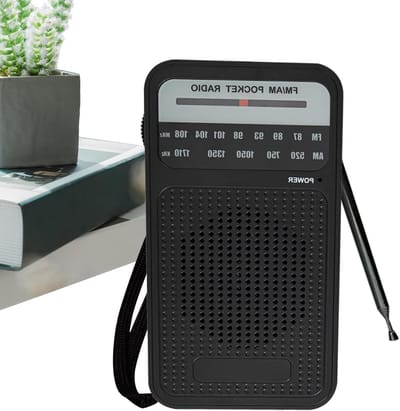 Draagbare Transistorradio - Zakradio FM AM - Muziek Luisteren - Hoge Gevoeligheid - 13x7.2x3.1cm - Zwart