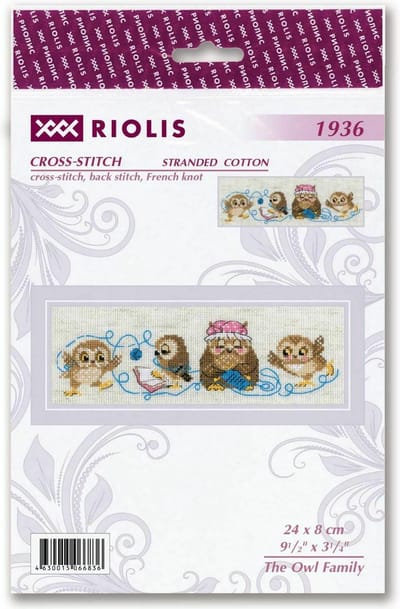 RIOLIS The Owl Family borduren (pakket)