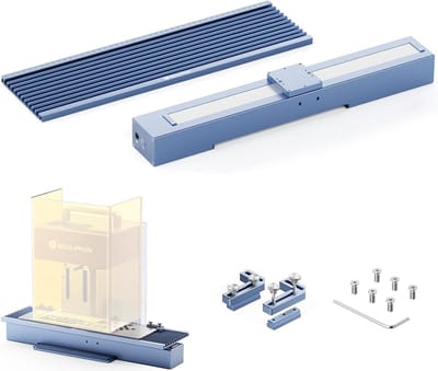 Graveerbereik Uitbreiding - Verlengset Graveerder - Grotere Projecten - Eindschakelaar Inclusief - 350x100 mm Werkgebied