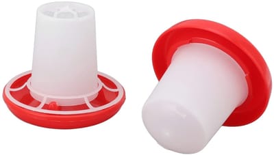 Dailygoods- Kuikenvoeder Startpakket - Voederbak - Waterbak - Automatische Watertoevoer - Kunststof - Capaciteit 160 g/160 ml