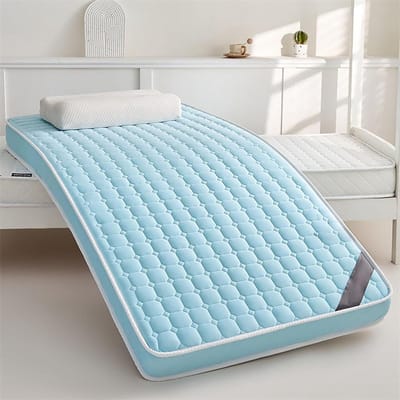 Japanse futonmatras - Vloermatras campingkussen - Comfortabel slapen - Ademend katoen - 120 x 200 cm - Blauw