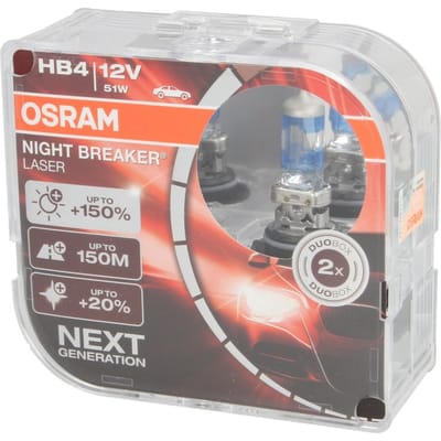 Ams-Osram Lamp Halogeen OSRAM HB4 Night Breaker Laser 12V/51W, 2 Stuk