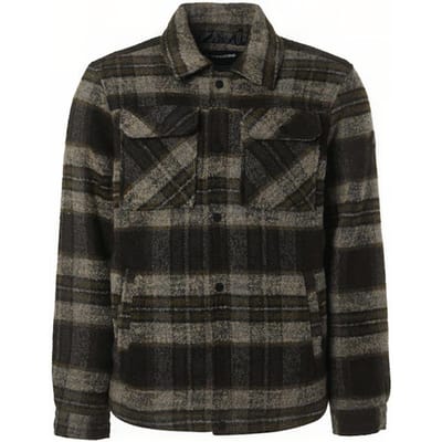 No Excess Jacket Short Fit Knitted Check With Wool Black Maat: S | Lichte Jassen Outlet | Heren | Zwart