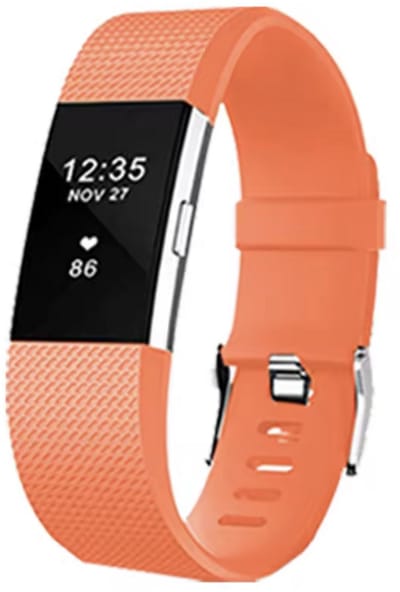 CHPN - Horlogebandje - Bandje geschikt voor Fitbit - Fitbit Charge 2 Sportbandje - Koraal - Small - Horlogeband - Excl. fitbit - Armband -Polsband - Stappenteller