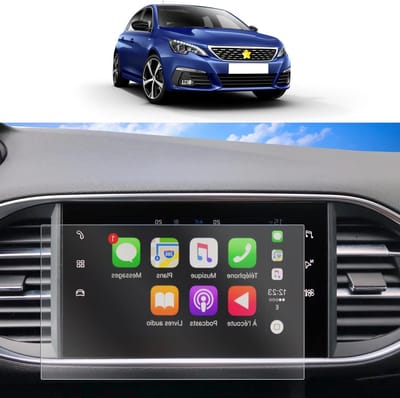 Set van 2 Beschermfolies voor Navigatiescherm van P*eugeot 308 SW / 308 GTI, 9.7 Inch, Transparante Schermbeschermer, GPS Bescherming, Krassenbestendig en Duurzaam