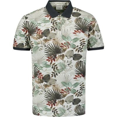 No Excess Polo Pique Allover Printed Green Maat: M | Poloshirts Outlet | Heren | Groen