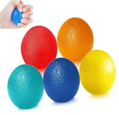 Oefenstressballen Set - Handtherapie Ballen - Vingerkracht Trainen - Verschillende Weerstanden - 5 Stuks - Multicolor