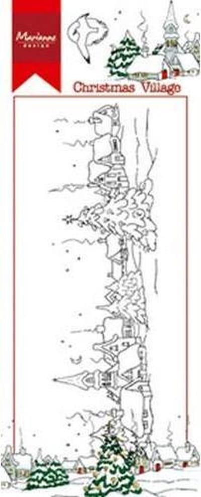 Marianne Design Stempel Hettys rand kerstdorp HT1625 13.6x4.2cm
