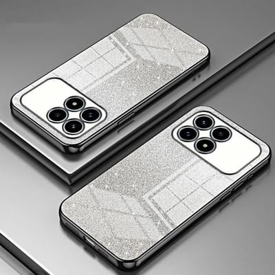 Hoesje geschikt voor Xiaomi Poco F8 Pro - Phonesta Crystal Sparkle Glitter Silicone Back Cover - Zwart