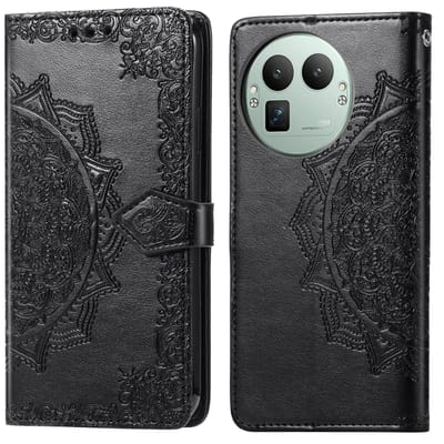 imoshion Hoesje - Geschikt voor Realme GT 8 Pro - Mandala Bookcase - Zwart