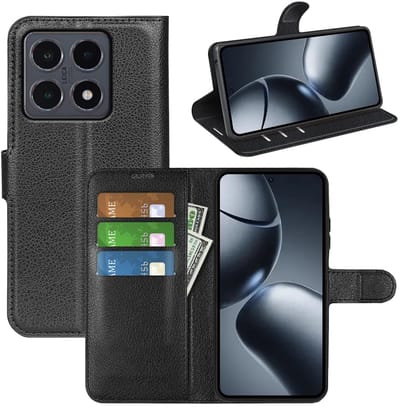 MobyDefend Hoesje - Geschikt voor Xiaomi 15T - Kunstleren Wallet Book Case (Sluiting Voorkant) - Zwart