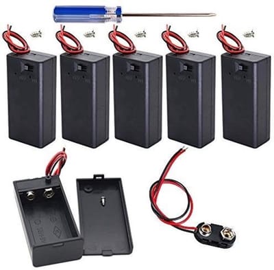 Dailygoody - 9V Batterijhouder met Schakelaar - Batterijclipconnector